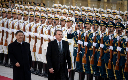 Prezydenci Jair Bolsonaro i Xi Jinping w Pekinie