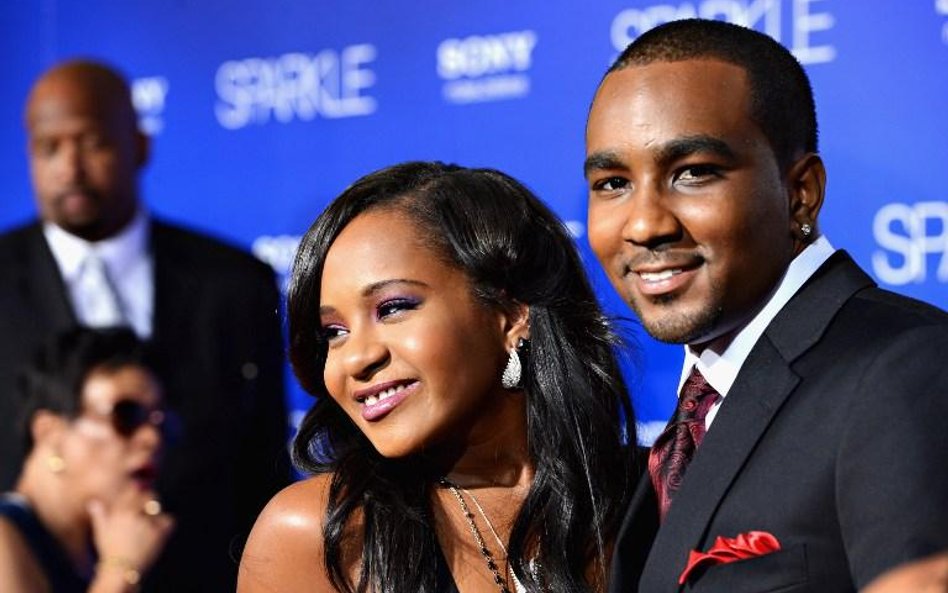 Córka Whitney Houston Bobbi Kristina Brown z Nickiem Gordonem w "Tri Star Pictures" na premierze "Sp