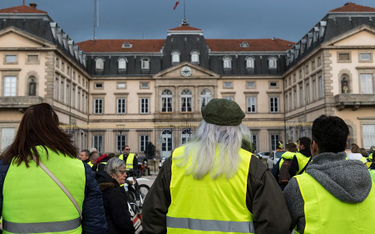 Protest żółtych kamizelek (zdjęcie z listopada 2018)