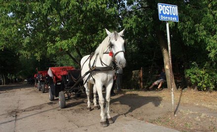 Postój dorożek w Ciechocinku