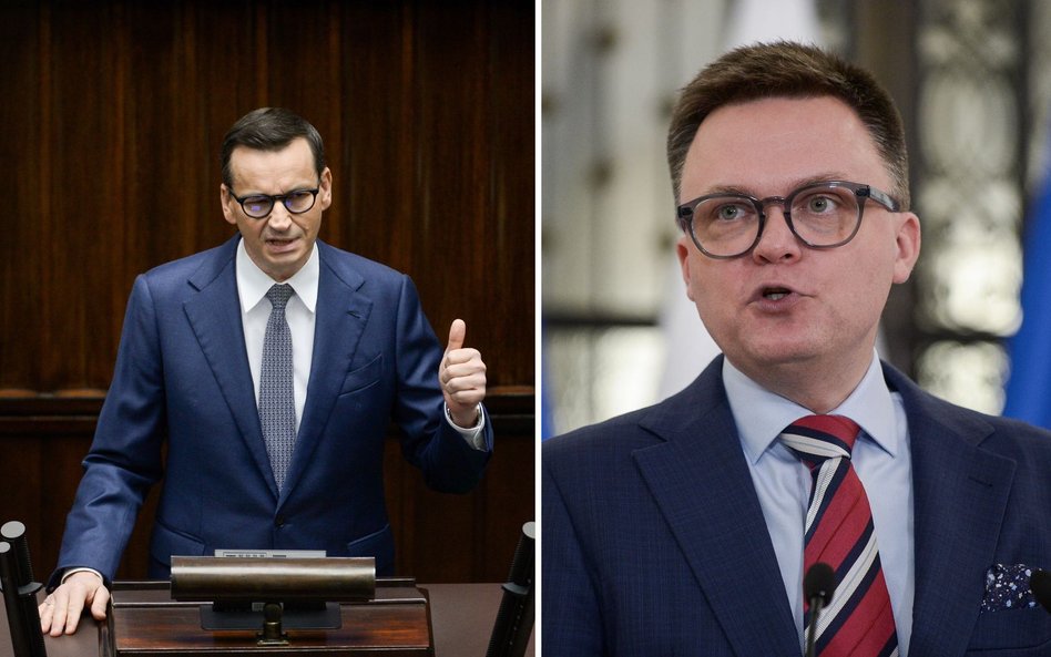 Mateusz Morawiecki i Szymon Hołownia