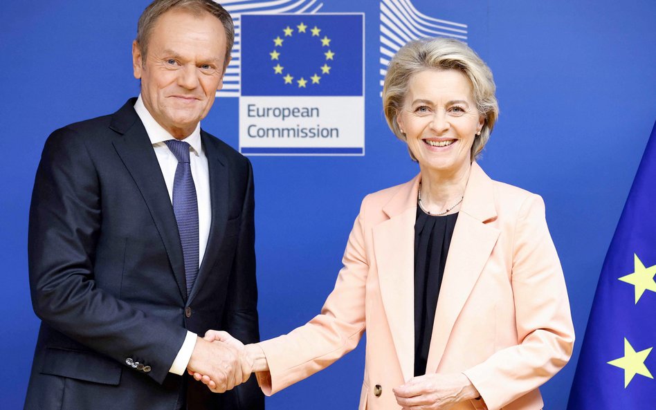 Donald Tusk i Ursula von der Leyen