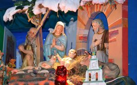 Fragment ruchomej szopki z Kościóła Przemienienia Pańskiego w Warszawie (Kapucyni)