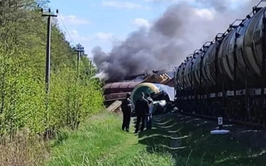 Przy granicy z Ukrainą wysadzono tory. Wykoleił się pociąg z paliwem
