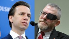 Lider Konfederacji Krzysztof Bosak i prezes Konfederacji Korony Polskiej Grzegorz Braun