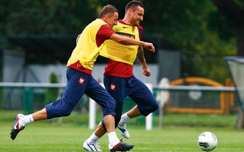 Marcin Wasilewski (z prawej) wrócił do kadry. Obok Dariusz Dudka