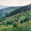 Julian Fałat (1853-1929); Pejzaż, 1900 akwarela, karton; 44,5 x 78 cm sygn. p.d.: Jul. Fałat 1900