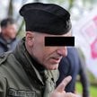 Lider ruchu Rodacy Kamraci Wojciech O. (pseud. Jaszczur) podczas Ogólnopolskiego Protestu Pielgrzymk