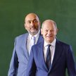 Współprzewodniczący Zielonych Omid Nouripour i kanclerz Olaf Scholz z SPD