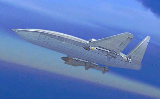 "Program LongShot. Rys./DARPA/Northrop Grumman."