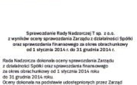 Wzór uchwały Rady Nadzorczej sp. z o.o. ws. oceny sprawozdania zarządu z działalności spółki i spraw