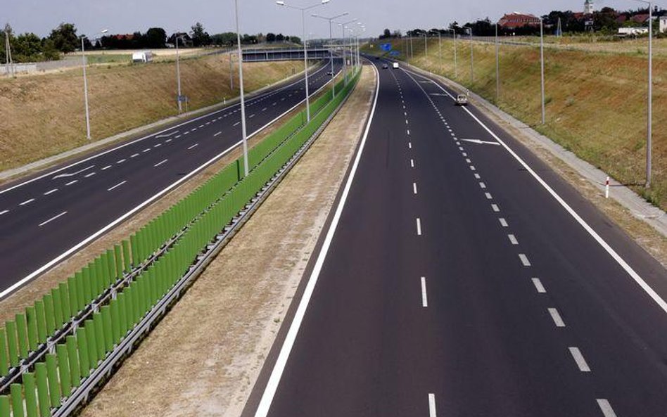 Węzeł autostradowy w Sośnicy, w miejscu gdzie krzyżują się autostrady A1 i A4