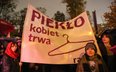 Uczestniczki ogólnopolskiego protestu proaborcyjnego pod hasłem „Czerwona kartka za aborcję”