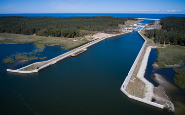 Teren budowy kanału żeglugowego na Mierzei Wiślanej w miejscowości Skowronki