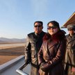 Kim Dzong Un z córką w czasie wizytowania jednostki Sił Powietrznych