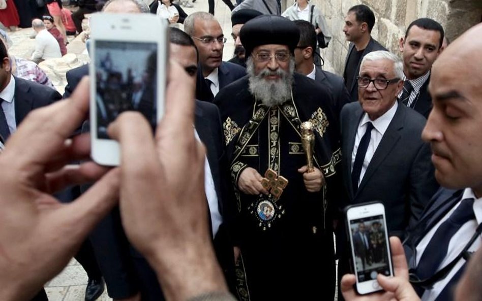Koptyjski papież Tawadros II w Jerozolimie
