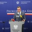 Rzecznik Prokuratury Krajowej prokurator Przemysław Nowak podczas konferencji prasowej