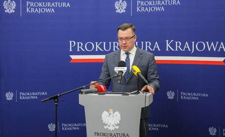 Rzecznik Prokuratury Krajowej prokurator Przemysław Nowak podczas konferencji prasowej