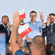 Premier Mateusz Morawiecki podczas spotkania z sympatykami Prawa i Sprawiedliwości w Siedlcach