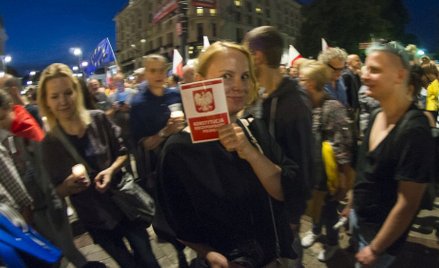 Protesty na Krakowskim Przedmieściu w Warszawie w 2017 roku