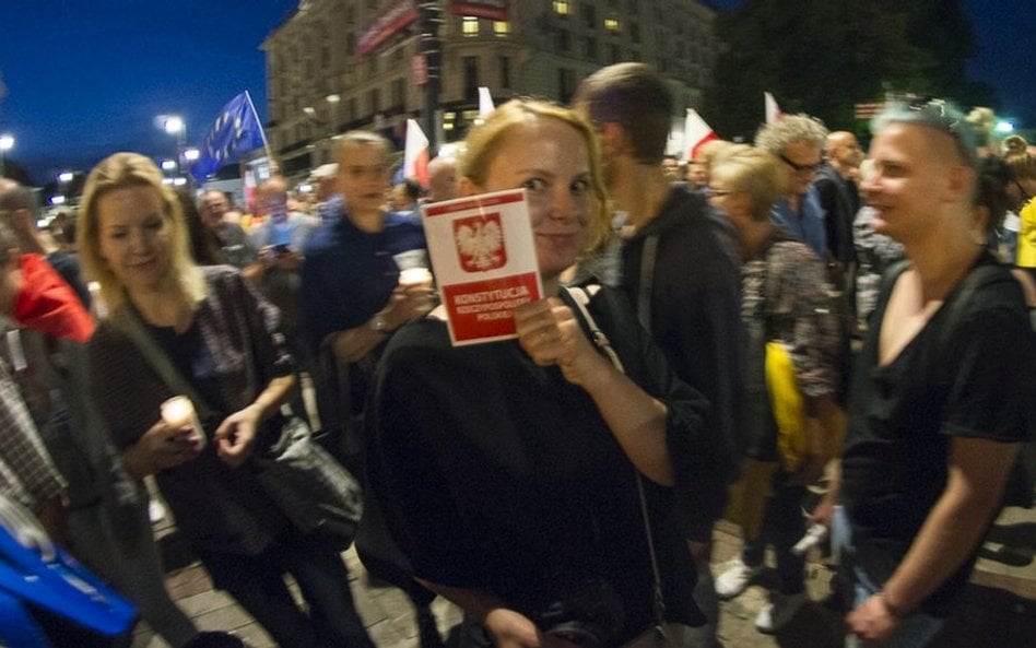 Protesty na Krakowskim Przedmieściu w Warszawie w 2017 roku