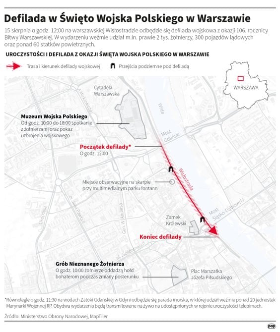 Defilada w Święto Wojska Polskiego 15 sierpnia 2026 r. w Warszawie