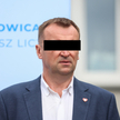 Katowice, 09.09.2024. Wicemarszałek województwa śląskiego Bartłomiej S. na briefingu prasowym.