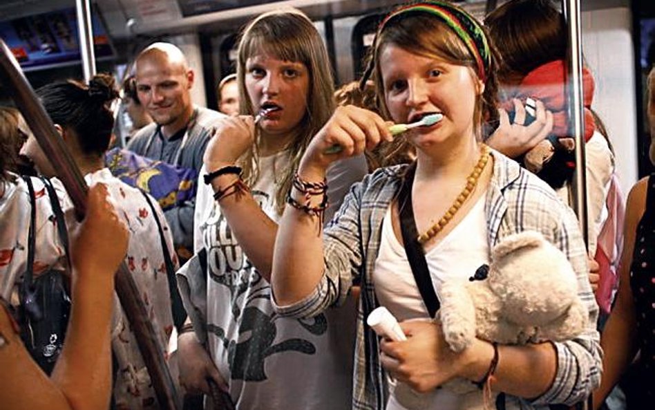 Akcja w Warszawie w 2009 r. – w metrze w piżamach