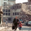 Operacja Allied Force w Jugosławii 24.03 – 20.06. 1999 roku. Na zdjęciu: centrum stolicy Kosowa, Pri