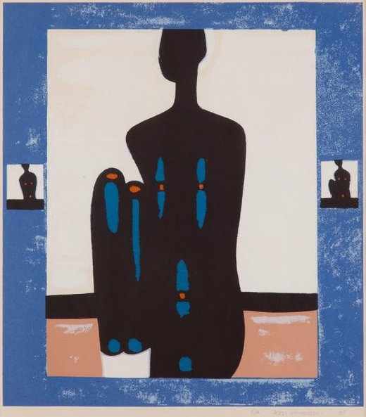 Serigrafia Jerzego Nowosielskiego ma wycenę 7–9,5 tys. zł.