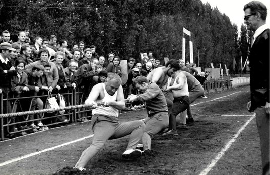 Ryszard Stawierej na zawodach Resortu Budownictwa, koniec lat 60. XX w.