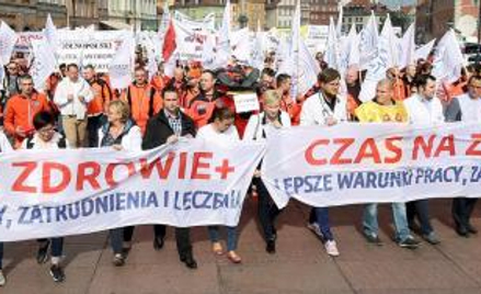 Medycy protestowali w Warszawie