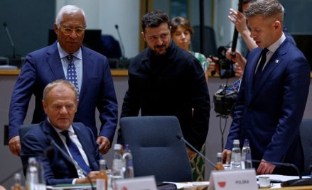 Wołodymyr Zełenski na posiedzeniu Rady Europejskiej
