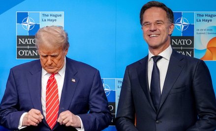 Prezydent USA Donald Trump i sekretarz generalny NATO Mark Rutte