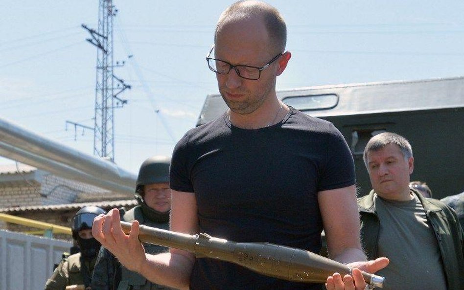 Arsenik Jaceniuk podczas niedawnego pobytu w Słowiańsku.
