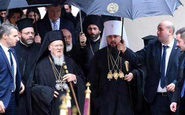 Patriarcha Konstantynopola Bartłomiej I oraz metropolita kijowski i całej Ukrainy Epifaniusz