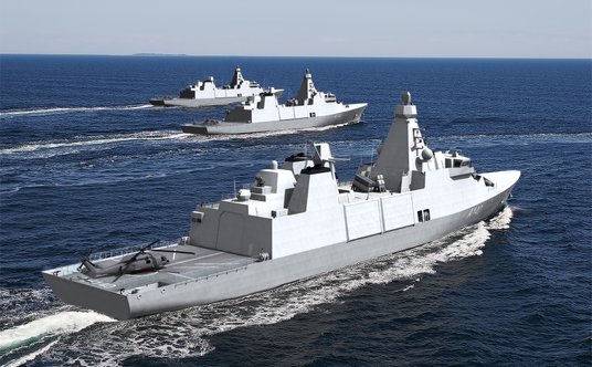 "Fregaty typów 31 i 32 dla Royal Navy. Rys./Babcock."