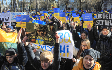 Antywojenna demonstracja w Wilnie