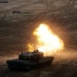 Kanadyjski czołg Leopard 2A biorący udział w ćwiczeniach Wielonarodowej Brygady NATO na Łotwie, w ba