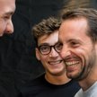 Sam Kendricks z Stanów Zjednoczonych, Amand Duplantis ze Szwecji i Renaud Lavillenie organizują w ni
