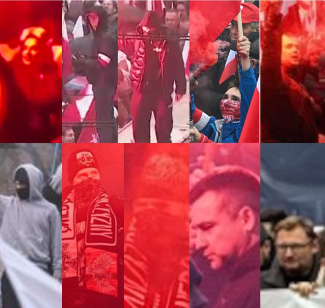 Komenda Rejonowa Policji Warszawa I (Śródmieście) opublikowała zdjęcia osób, które odpalały race w c