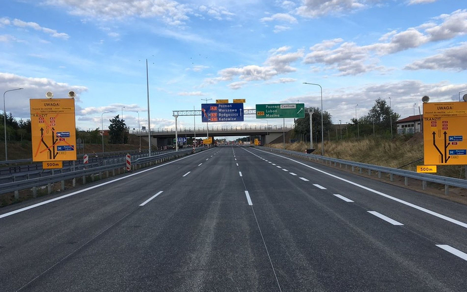 Poszerzona autostradowa obwodnica Poznania już przejezdna