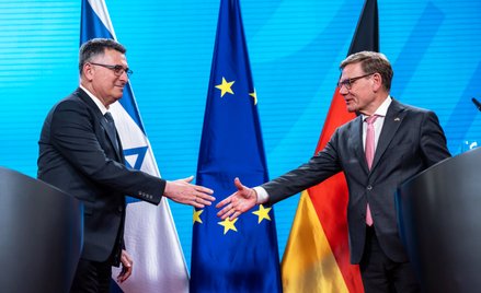 Ministrowie spraw zagranicznych Izraela (Gideona Saar) i Niemiec (Johann Wadephul)
