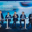 Debata podczas Mobile Networks Defence Day. Od lewej siedzą: Mjr rez. Piotr Jaszczuk (Defense24),Łuk