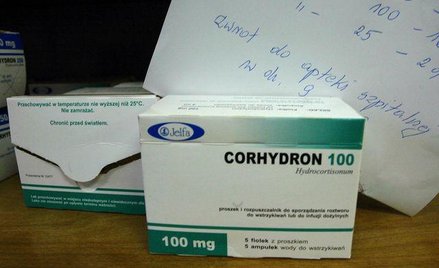 Nie ma kto zapłacić za zabrany corhydron