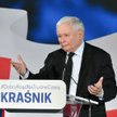 Jarosław Kaczyński podczas spotkania z sympatykami PiS w Centrum Kultury i Promocji w Kraśniku