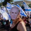 Demonstracja izraelskiej opozycji blokującej wejście do Knesetu w Jerozolimie