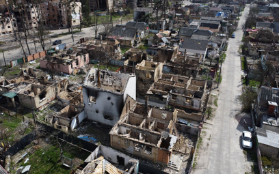 Zniszczenia w miejscowości Irpień w obwodzie kijowskim