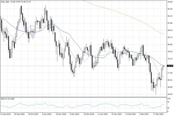 Notowania ropy naftowej WTI – dane dzienne