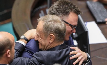 Szymon Hołownia i Donald Tusk